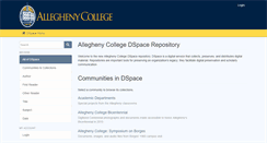 Desktop Screenshot of dspace.allegheny.edu